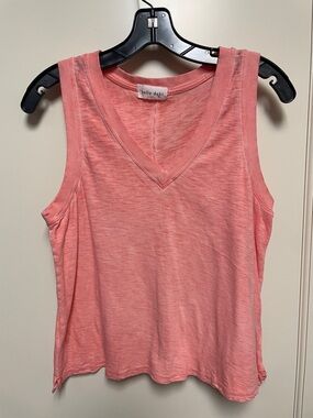 Bella Dahl Coral V-Neck Tank Top - Heathered Coral